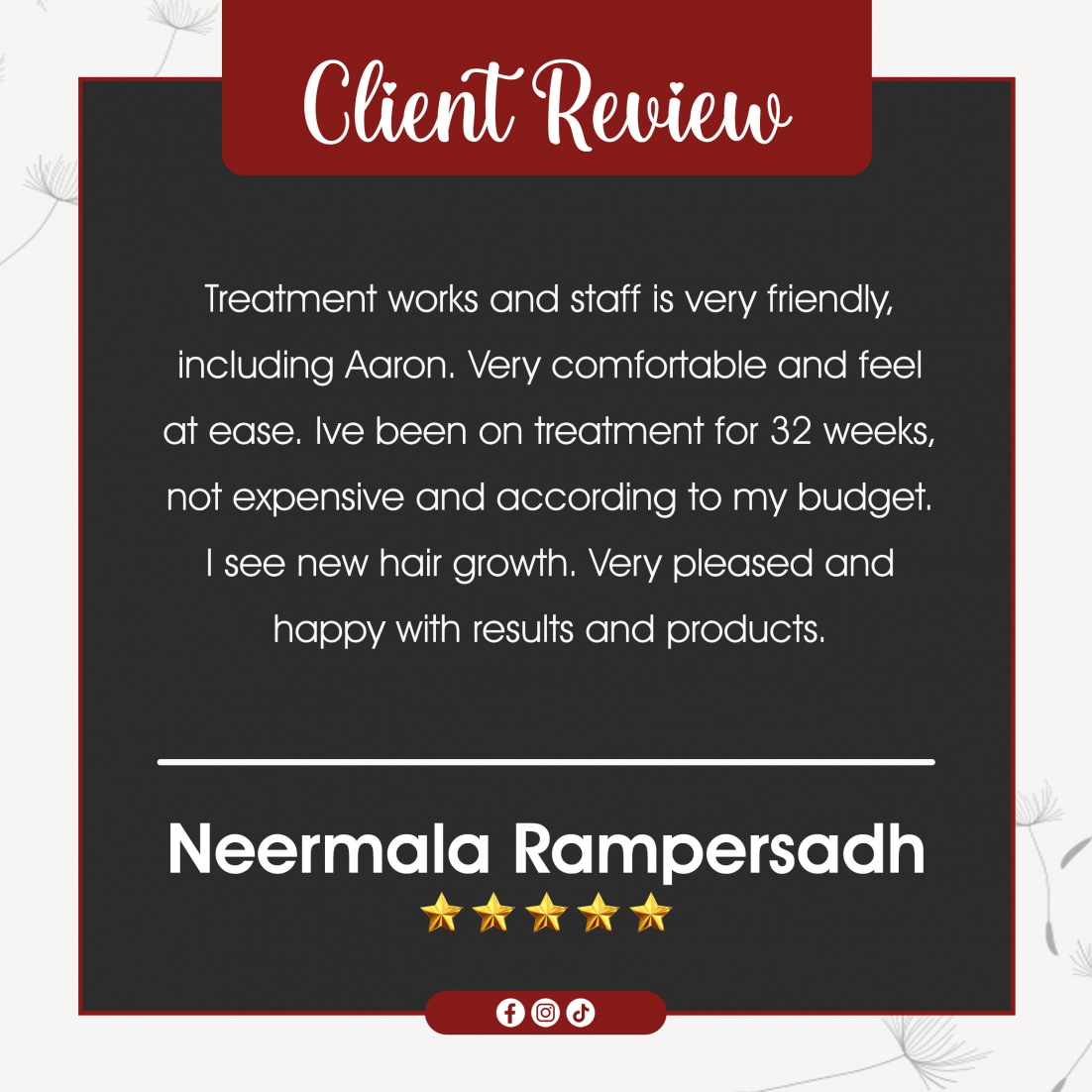 5 Star Client Review