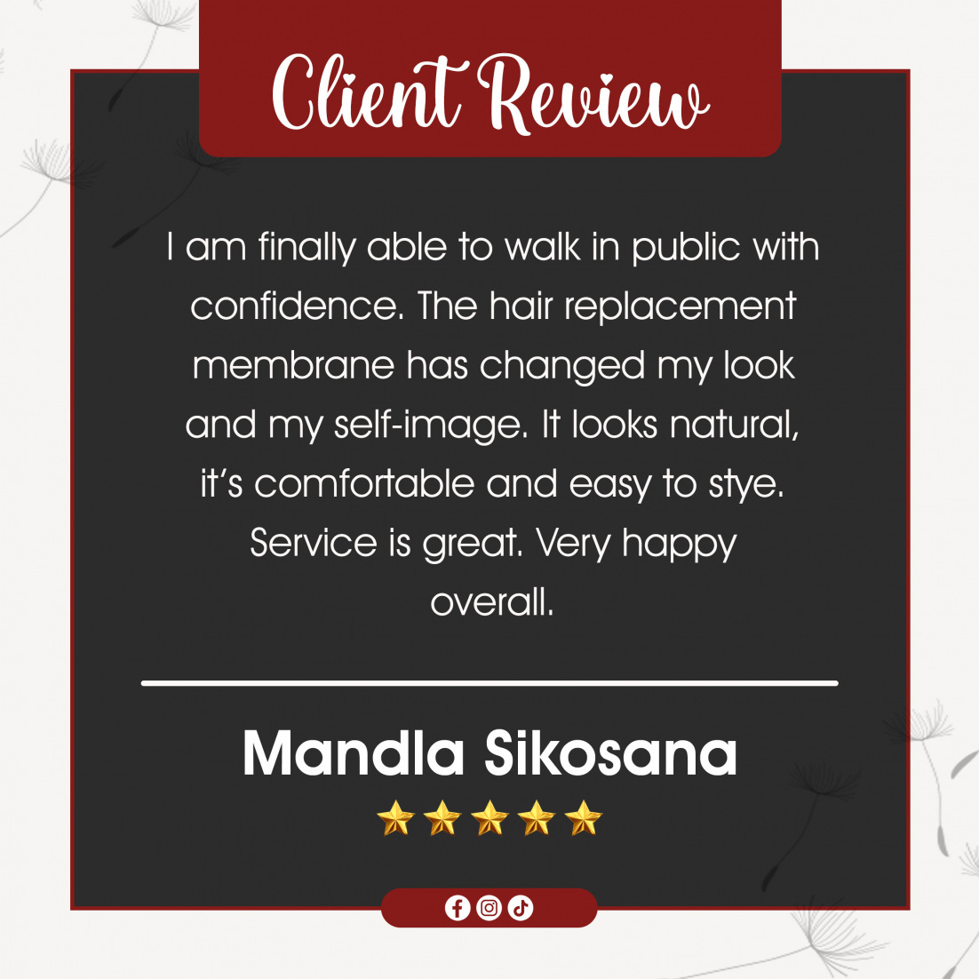 5 Star Client Review